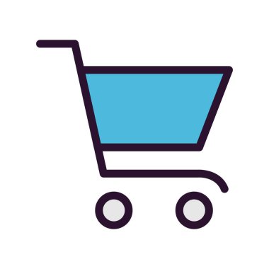 vektör arabası alışveriş simgesi 