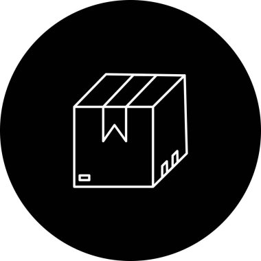 karton kutu simgesinin vektör illüstrasyonu