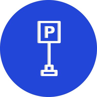 Park yeri simgesi. vektör illüstrasyonu.