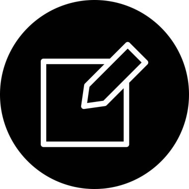 Beyaz arkaplanda Notepad düz simgesi