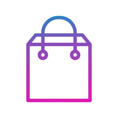 Vektör alışveriş torbası simgesi 