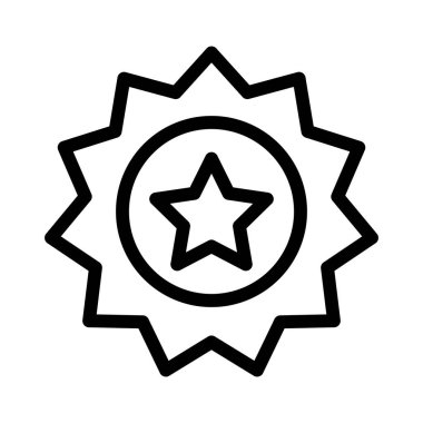  Beyaz arkaplanda vektör ödülü düz simgesi