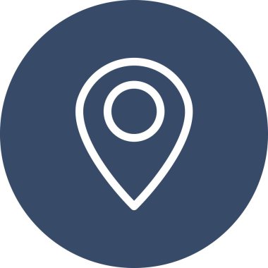 Beyaz arkaplanda vektör Konumu düz simgesi