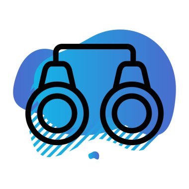 Modern b 'nin vektör illüstrasyonu simge dürbününden yoksun