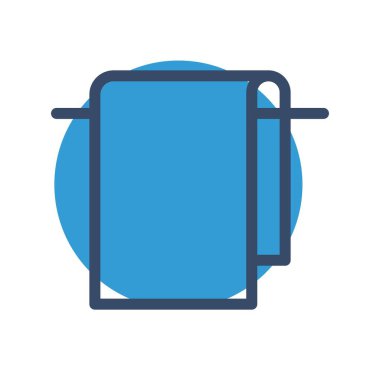 Beyaz arkaplanda Havlu düz simgesi