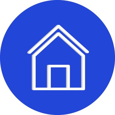 Beyaz arkaplanda ev simgesi izole edildi