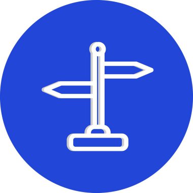 Beyaz arkaplanda vektör yönündeki düz simge