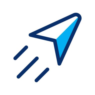 vektör beyaz arkaplanda düz simge gönderdi