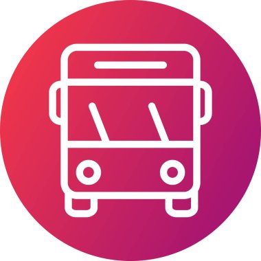 Otobüs simgesi. vektör illüstrasyonu