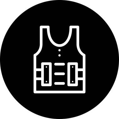 Modern b 'nin vektör illüstrasyonunda giysi ikonu yok