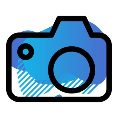 vektör kamera düz simgesi