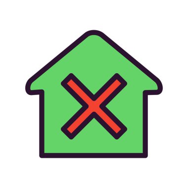 Ev ikonu. vektör illüstrasyonu