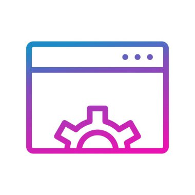 vektör Tarayıcı ayarı simgesi 