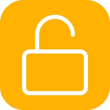 Beyaz arkaplanda düz simgeyi aç