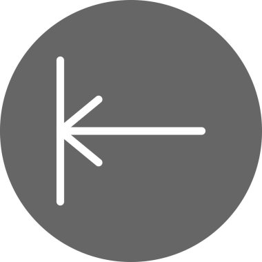 Beyaz arkaplanda sol düz simge