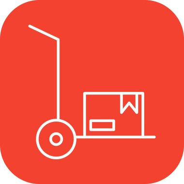 Bir forklift aracının vektör çizimi