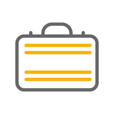  Vektör evrak çantası düz simgesi