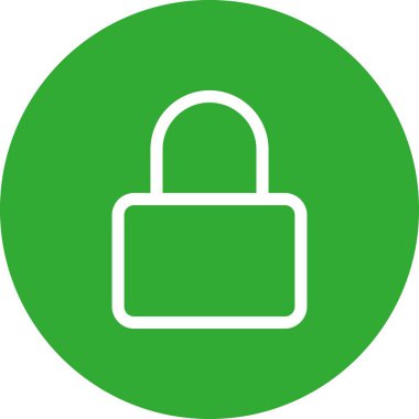 Beyaz arkaplanda düz simge kilitle