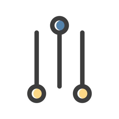 Beyaz arkaplanda vektör dengeli düz simge