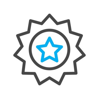  Beyaz arkaplanda vektör ödülü düz simgesi