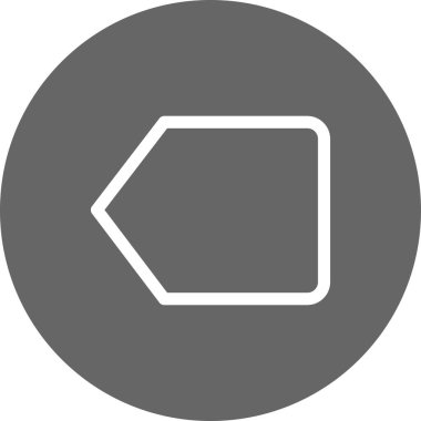 Beyaz arkaplanda sol düz simge