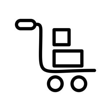 Alışveriş arabası vektör simgesi