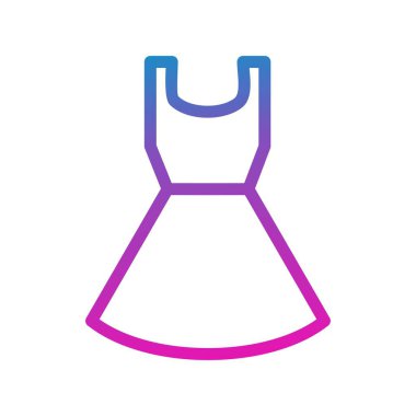 Kadın elbise simgesinin vektör illüstrasyonu