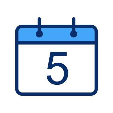 Beyaz arkaplanda vektör takvimi düz simgesi