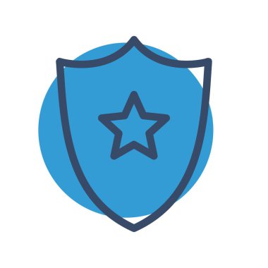 Beyaz arkaplanda vektör Kalkanı düz simgesi