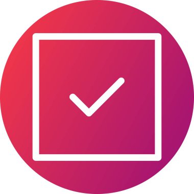  Beyaz arkaplanda düz simge kabul et