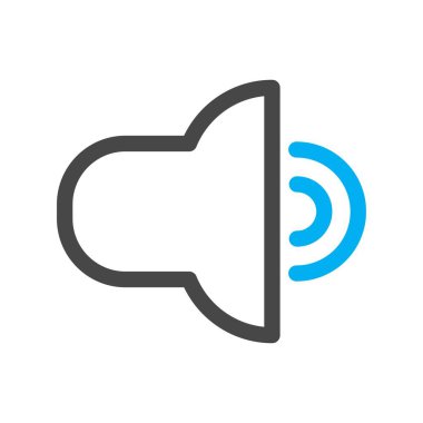  Beyaz arkaplanda vektör sözcüsü düz simgesi