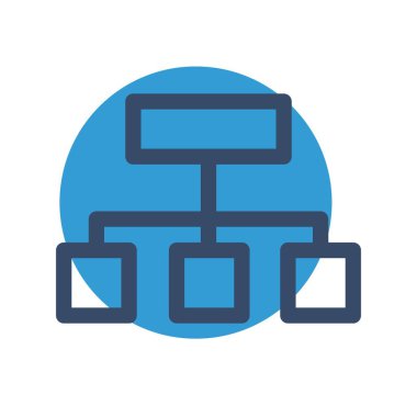 Beyaz arkaplanda vektör sunucusu düz simgesi