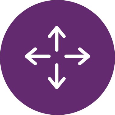 Beyaz arkaplanda vektör yönündeki düz simge