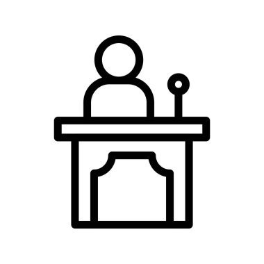 ofis vektör çizgisi simgesi