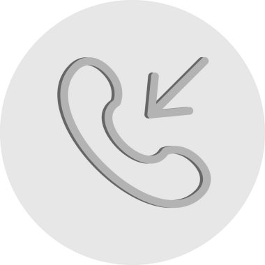 Beyaz arkaplan üzerine gelen vektör düz simgesi