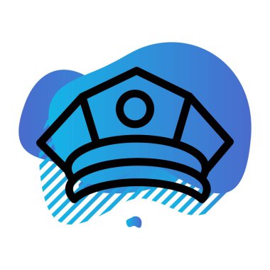 Vektör Polis Kaptan simgesi