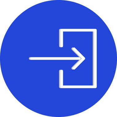 Beyaz arkaplanda sağ düz simge