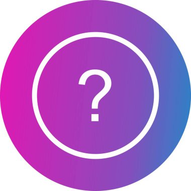 Beyaz arkaplanda vektör sorusu düz simgesi