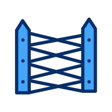 Yolun mavi ve beyaz ikonunun vektör illüstrasyonu