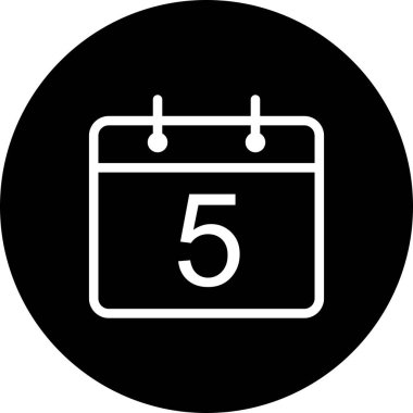 Beyaz arkaplanda vektör takvimi düz simgesi