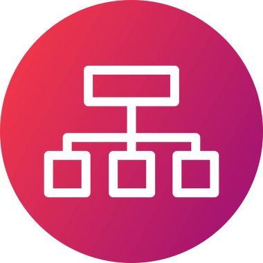 Beyaz arkaplanda vektör sunucusu düz simgesi