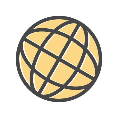 Genel ağ simgesinin vektör illüstrasyonu