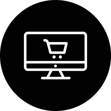 vektör çevrimiçi alışveriş simgesi 