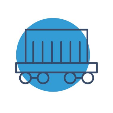 vektör Kargo Treni simgesi 