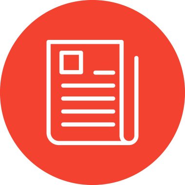 Vektör gazete düz simgesi