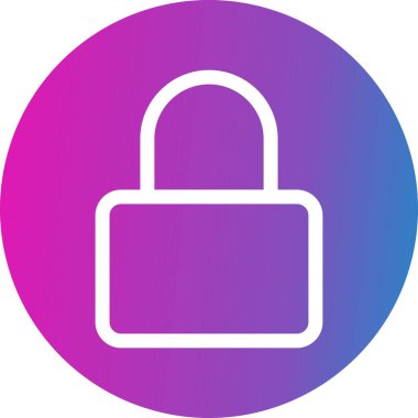 Beyaz arkaplanda düz simge kilitle