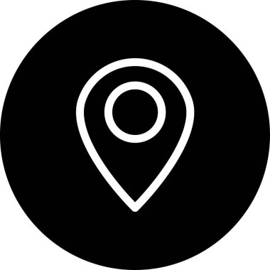 Beyaz arkaplanda vektör Konumu düz simgesi