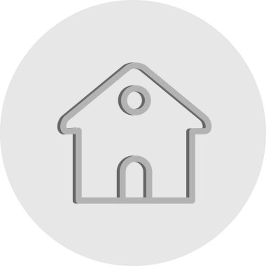 Ev simgesinin vektör illüstrasyonu