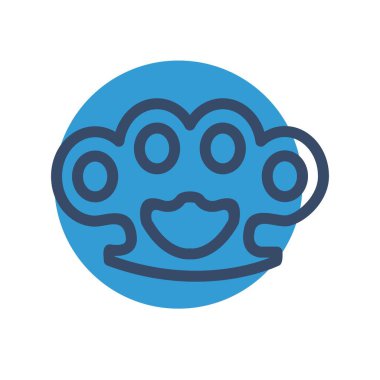 Mavi çizgi film simgesinin vektör illüstrasyonu