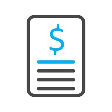 Beyaz arkaplanda vektör Bill düz simgesi